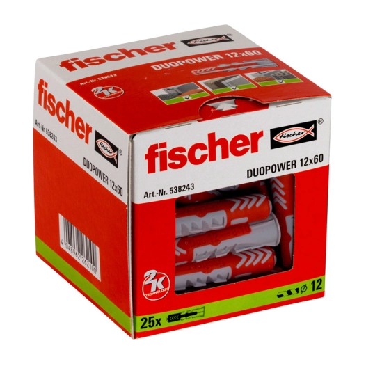 Cheville Duopower 12x60 boite de 25 pièces - Fischer
