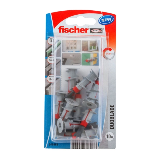 Cheville autoforeuse duoblade blister de 10 - Fischer