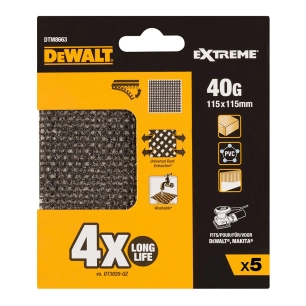 S.Of. Lot De 5 Ponçages 1/4 Grit 40 Mesh Pour Ponceuses Orbitales Dewalt