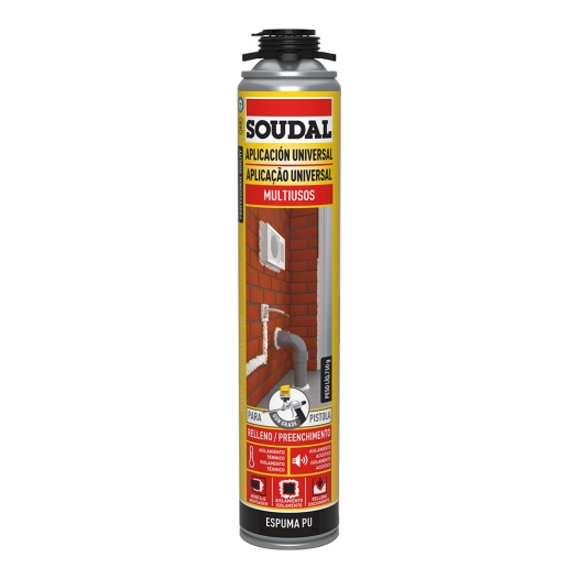 Mousse Polyuréthane Pistolet Classique 750ml 115798 - Soudal