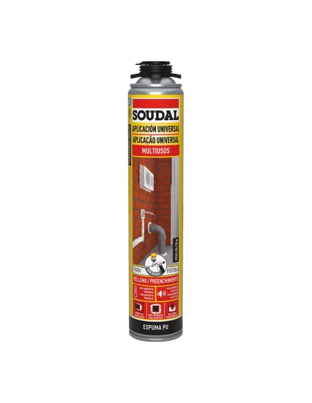 Mousse Polyuréthane Pistolet Classique 750ml 115798 - Soudal