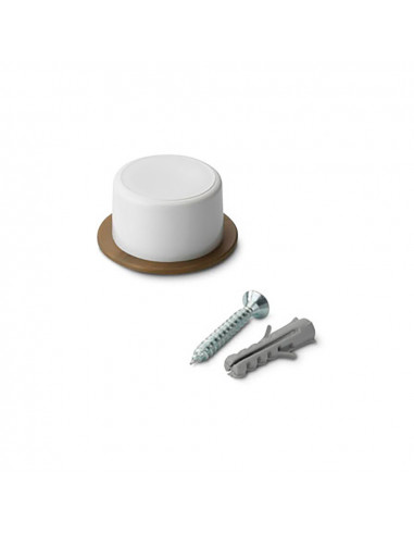 4 Butee De Porte Avec Vis Blanc (BLISTER 2 Unites) Inofix