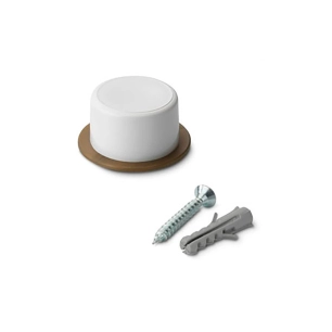4 Butee De Porte Avec Vis Blanc (BLISTER 2 Unites) Inofix