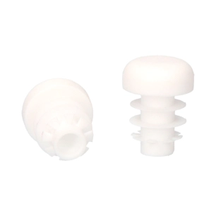 100 Embout Rentrant Blanc Circulaire Ø12mm