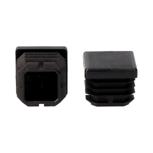 Embout Rentrant Noir A Ailettes Carre 40x40mm