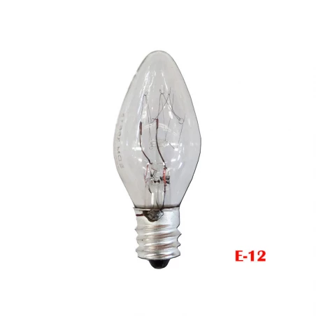 10 Ampoule Incandescente Bougie-Mini Clair 7w E-12