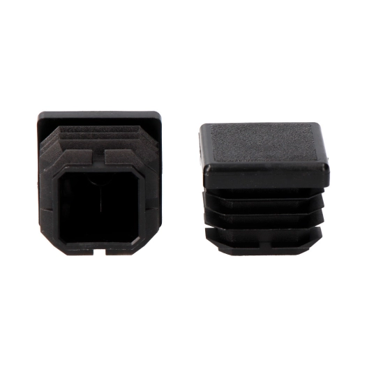 Embout Rentrant Noir A Ailettes Carre 50x50mm