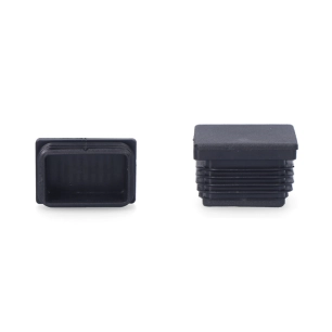 50 Embout Rentrant Noir A Ailettes Rectangulaire 80x20mm
