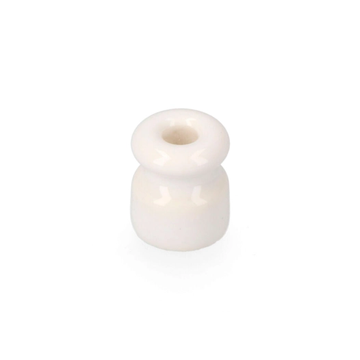 10 Capuchon En Porcelaine Pour Câble Tressé Blanc Edm