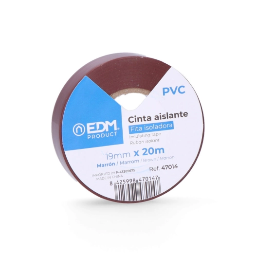 10 Ruban Isolant 20mx19mm Marron Edm