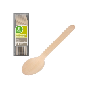 Sachet 12 Unites Cuillere En Bois 16cm Best Products Green