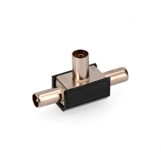 10 Connecteur Tv Raccord 1 Femelle + 2 Mâles Noir Étanche Rétractable