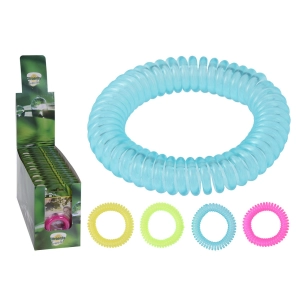 12 Bracelet Spirale Anti-Moustiques Avec Citronnelle. Ø6cm Couleurs Assorties