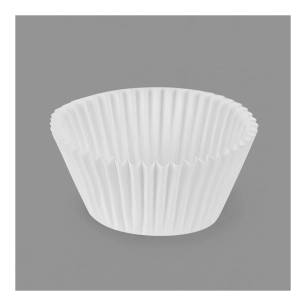 12 Blister 60 Gateau Moule Blanc 4,8x3,4cm Papier