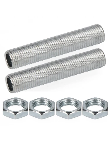 Tige Filetée 50mm Avec Écrou Sous Emballage (2 Tiges Et 4 Écrous)