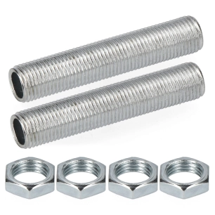Tige Filetée 50mm Avec Écrou Sous Emballage (2 Tiges Et 4 Écrous)