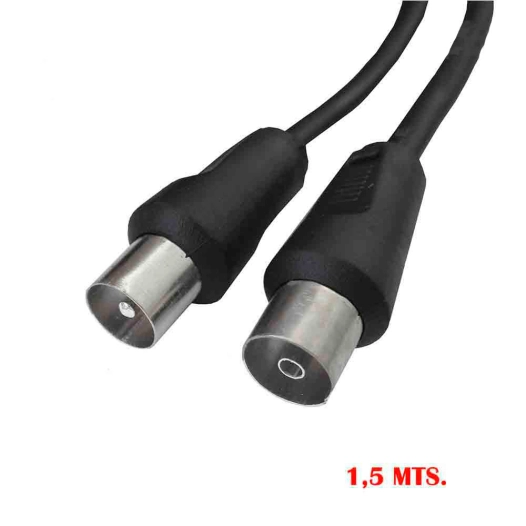 Rallonge Tv-Vidéo 9,5mm 1,5m Noir Sous Emballage Edm