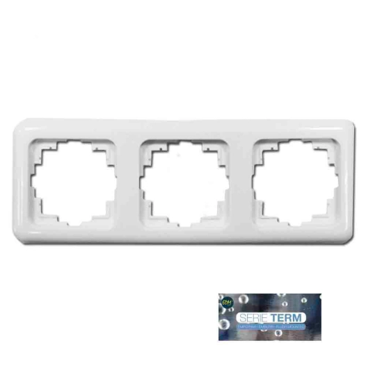 Cadre Prise Encastrable 3 Postes ''TERM'' Edm (SACHET Blister)