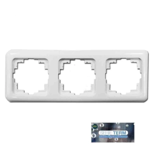 Cadre Prise Encastrable 3 Postes ''TERM'' Edm (SACHET Blister)