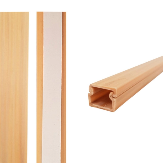 Goulotte D'installation Adhésif électrique 2m 12,7x11mm Bois Clair - EDM