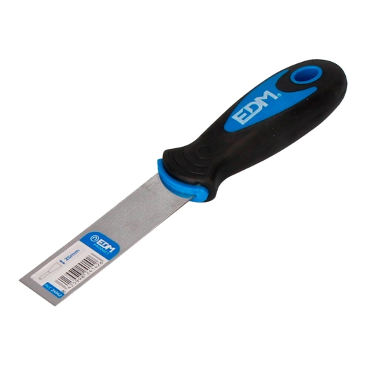 12 Spatule Professionnelle Manche En Caoutchouc 25mm Edm.