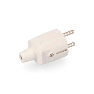 Fiche En Caoutchouc 10/16a 250v T/Tl Ip44 4,8mm Blanche Sous Emballage Edm