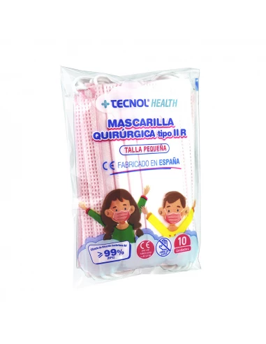 6 Sac Masque Chirurgical Rose 10 Unités Pour Enfants Tecnol - TQ TECNOL