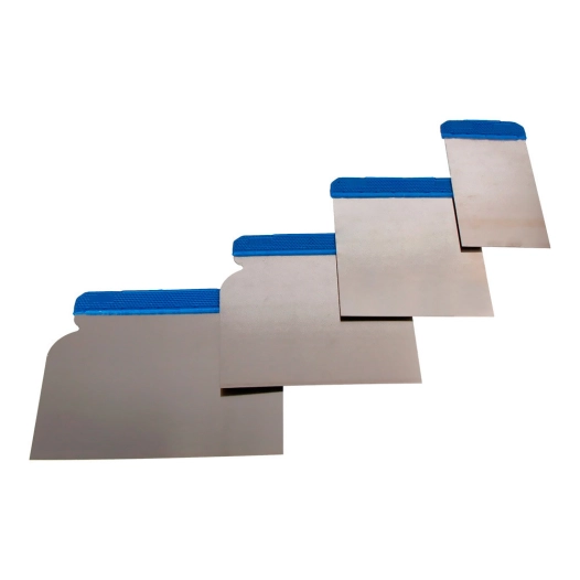 4 Kit De Spatules Carrosserie Acier Inoxydable Edm