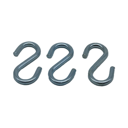 5 Pack 7 Unités Crochet Forme S 30 Acier Zing Blanc Edm