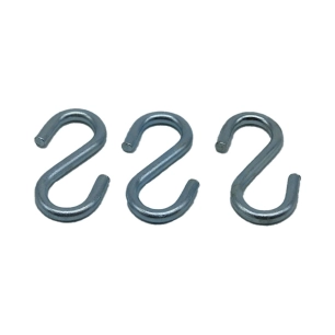 5 Pack 7 Unités Crochet Forme S 30 Acier Zing Blanc Edm