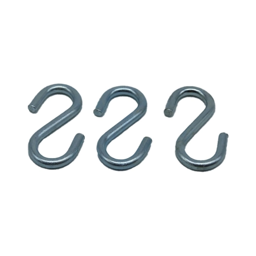 5 Pack 2 Unités Crochet Forme S 60 Acier Zing Blanc Edm