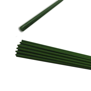 12 Tuteur En Plastique Pour Plantes. Couleur Vert Ø1,1x150cm