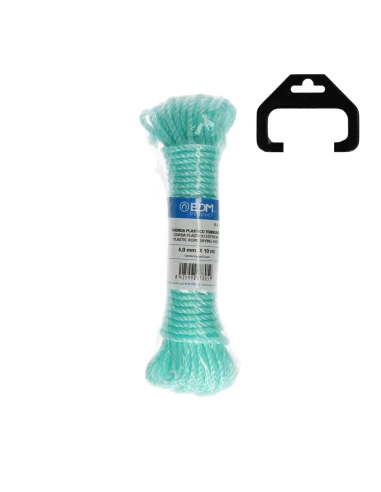 7 Écheveau Corde Plastique Verte 10 Mts Edm
