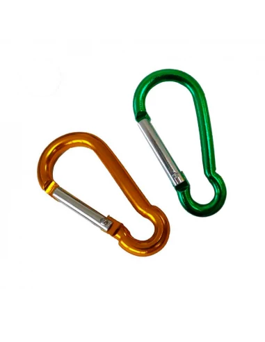 5 Mousqueton Alu 10cmxø10mm Couleurs Assortis