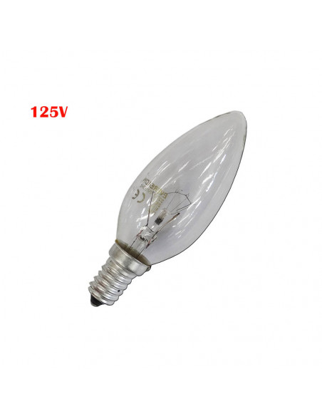 Ampoule Incandescente Bougie Claire 40w E14 125v (USAGE Industriel Uniquement)
