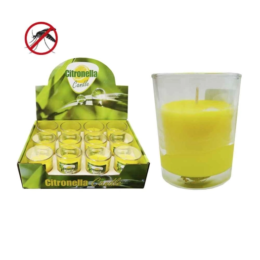 Bougie Citronelle 50g Avec Contenant En Verre Ø6x5cm Euro/Uni.