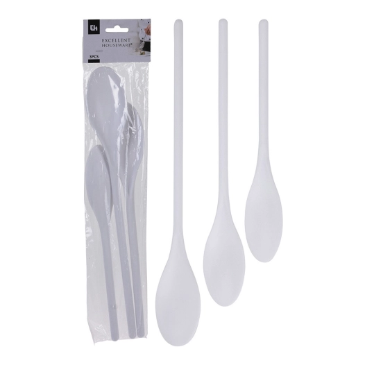 4 Set 3 Cuillères Plastique Plusieurs Tailles