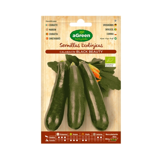 10 Sachet De Graines De Courgette Noire Eco Seeds Beauty Agreen