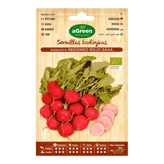 10 Sachet De Graines Eco Rouge Ronde Radis Agreen