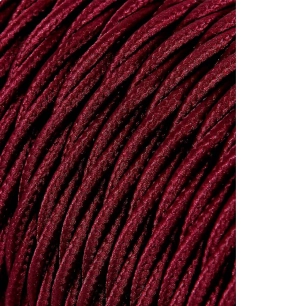 Câble Textile Tressé 2x0,75mm C08 Bordeaux Soie 25m