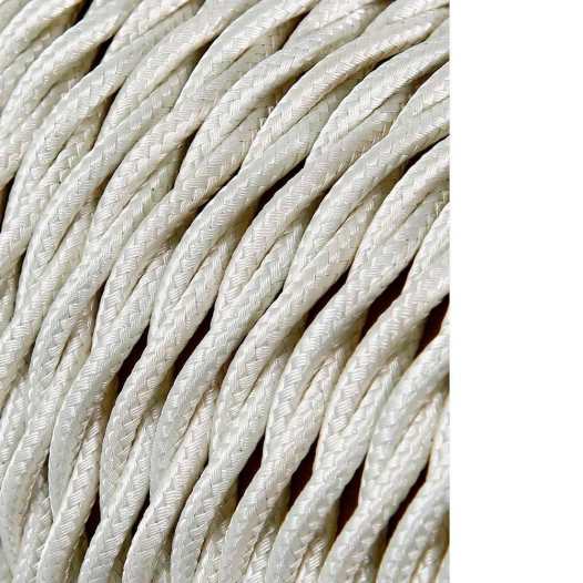 Câble Textile Tressé 2x0.75mm Coton 25m
