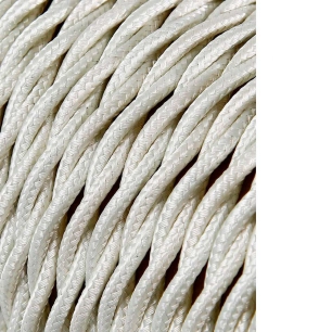 Câble Textile Tressé 2x0.75mm Coton 25m