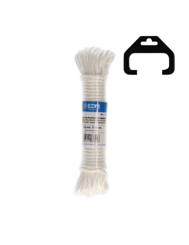 6 Écheveau Tressé Polypropylène Étendoir 10mts Blanc Edm