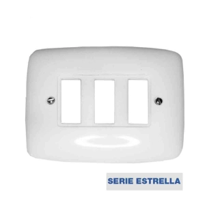 Plaque D'interrupteur 3 Postes Petite ''ESTRELLA'' Solera 522