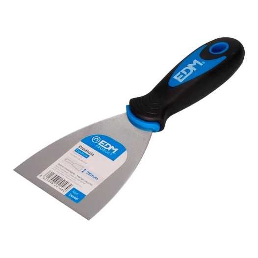 Spatule Professionnelle Manche En Caoutchouc 80mm Edm.