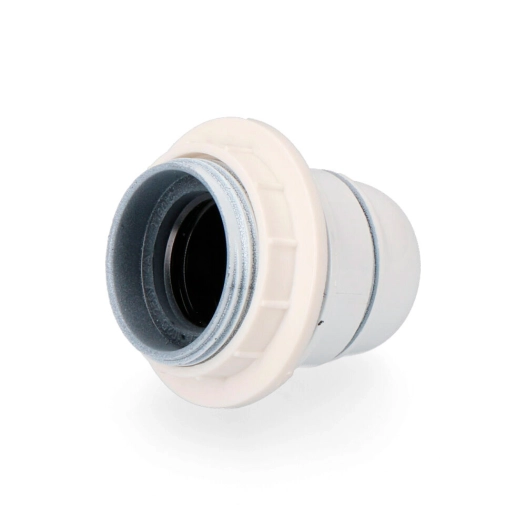 5 Douille Semi-Filetee Blanche E-27 + Rondelle (EMBALLAGE) Edm