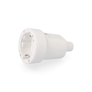 Prise Étanche En Caoutchouch 10/16a 250v T/Tl Ip44 4,8mm Blanche Sous Film Rétractable Edm