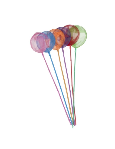 4 Épuisette Ø 17 Cms Bambou. Longueur 90 Cms. Plusieurs Couleurs Disponibles.