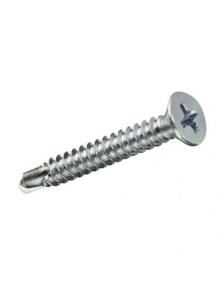 Boîte S 15 Unités. Vis Filetee Tole Cp Autot. Zinc 4.2x25mm Fadix