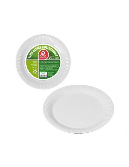 Assiettes dessert carton 18cm Écologiques et pratiques - BEST PRODUCTS